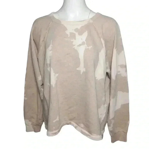 ALLSAINTS Jessi Tie Dye Oversized Cotton Sweatshirt Pink Boxy Boho Size Medium - Picture 2 of 8